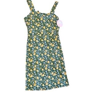 Floral Green and Yellow Dress NWT